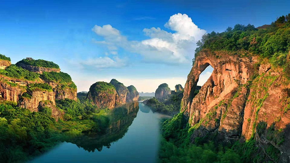 The Danxia Wonderland: Red Cliffs and Sculpted Peaks