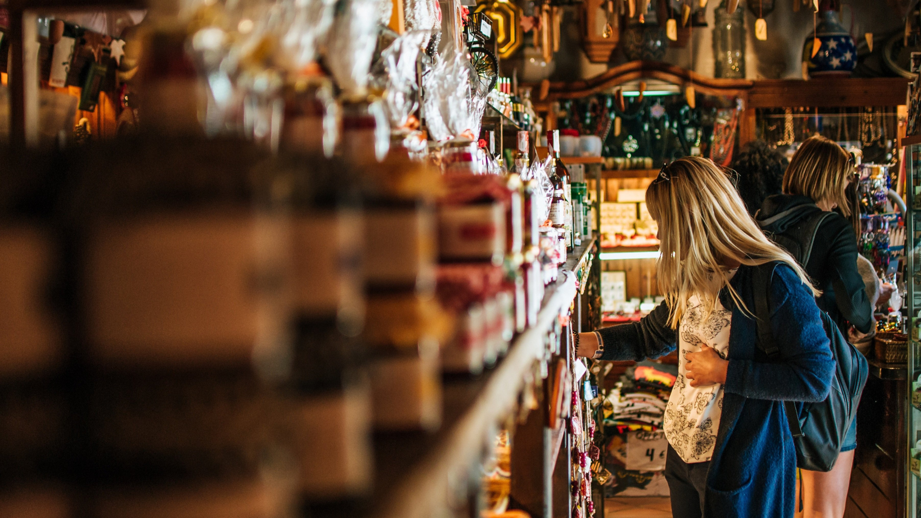 girl in a gift shop