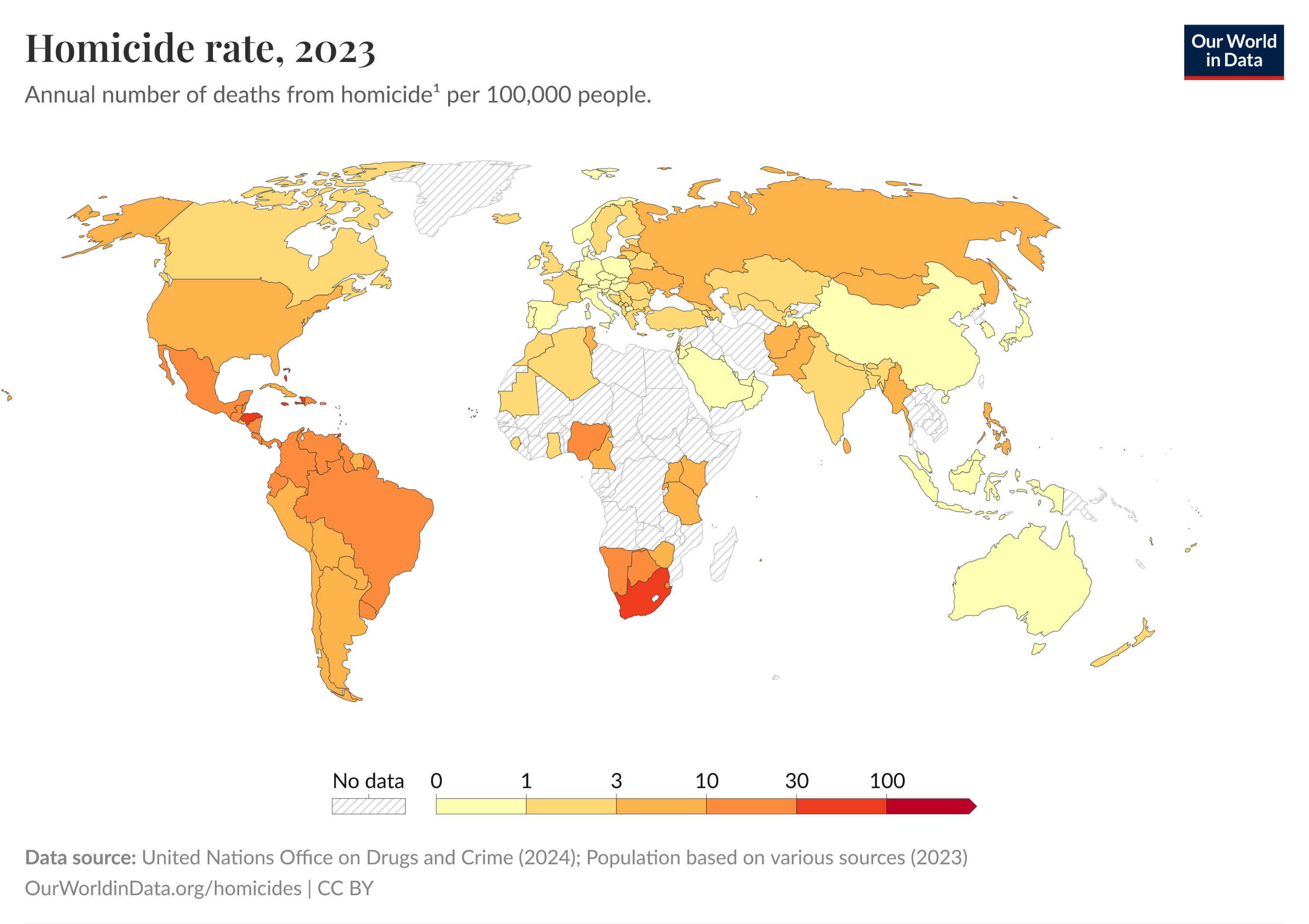Homicide rate 2023