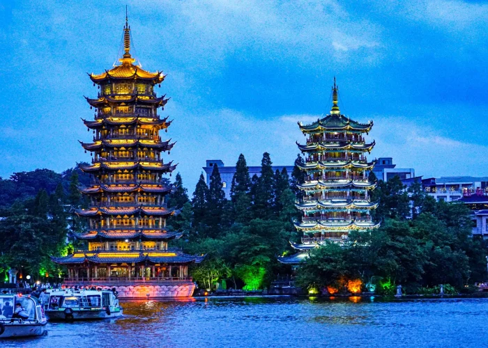 Sun and Moon Pagodas, Guilin